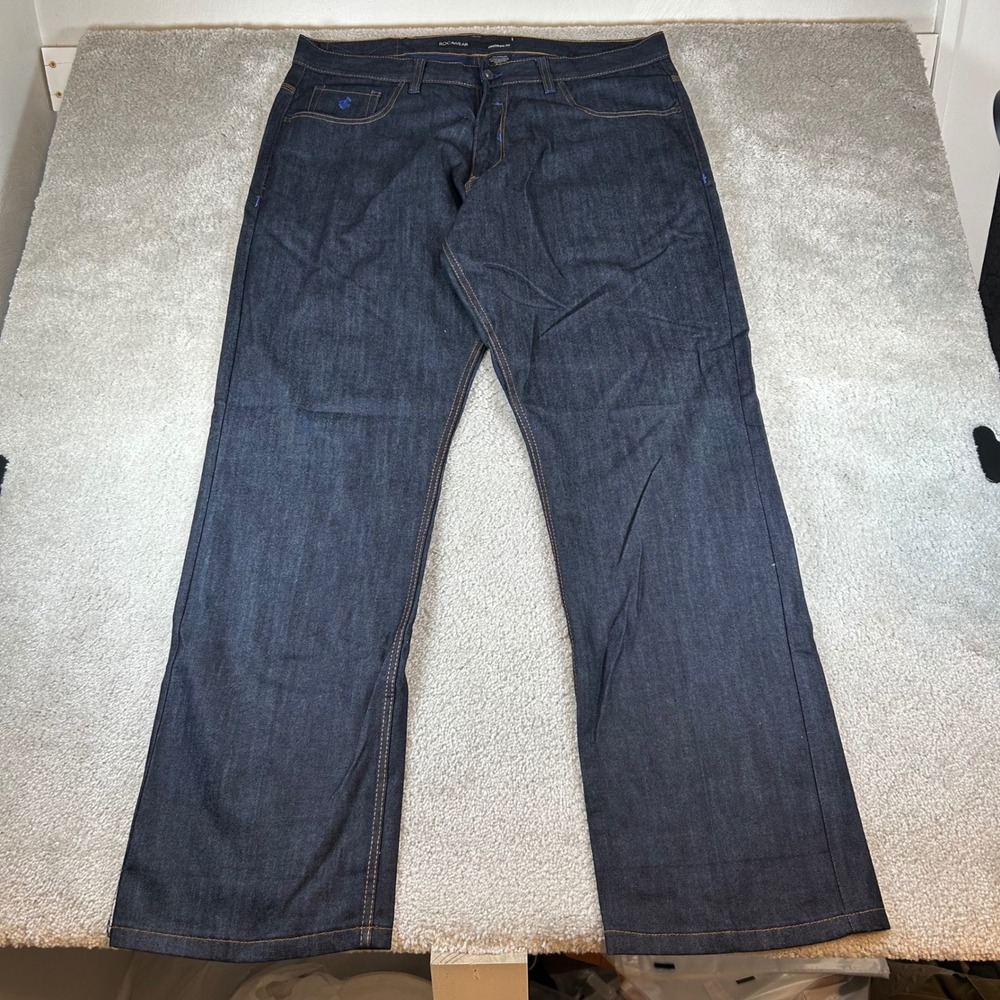 Rocawear Original Fit Jeans Mens W40 Dark Indigo Raw Denim Straight Streetwear